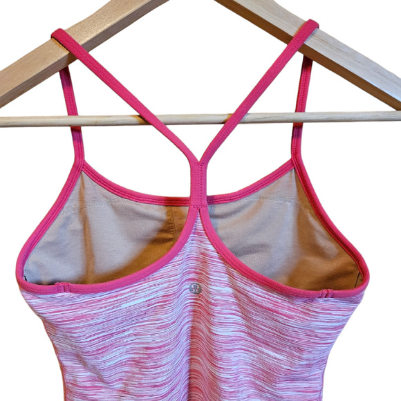 Lululemon Power Y Tank Top Racerback Built In Bra Pink Women's Size 6 - Picture 6 of 7